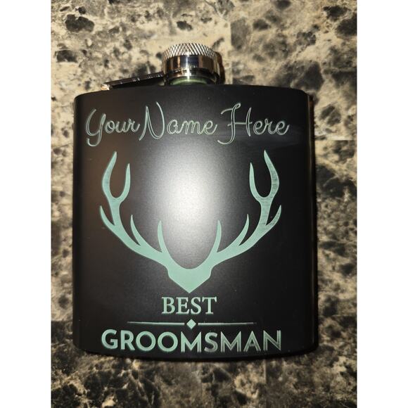 Handmade Other - Groomsman Flask Customizable Add Your Name And We'll Fill Your Order.